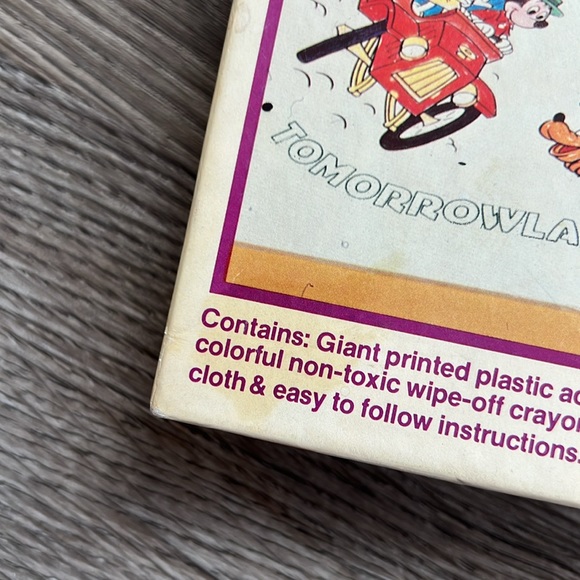 VINTAGE Walt Disney Mickey Mouse Color & Recolor Activity cloth 1983 Pastime Ind - Picture 6 of 11